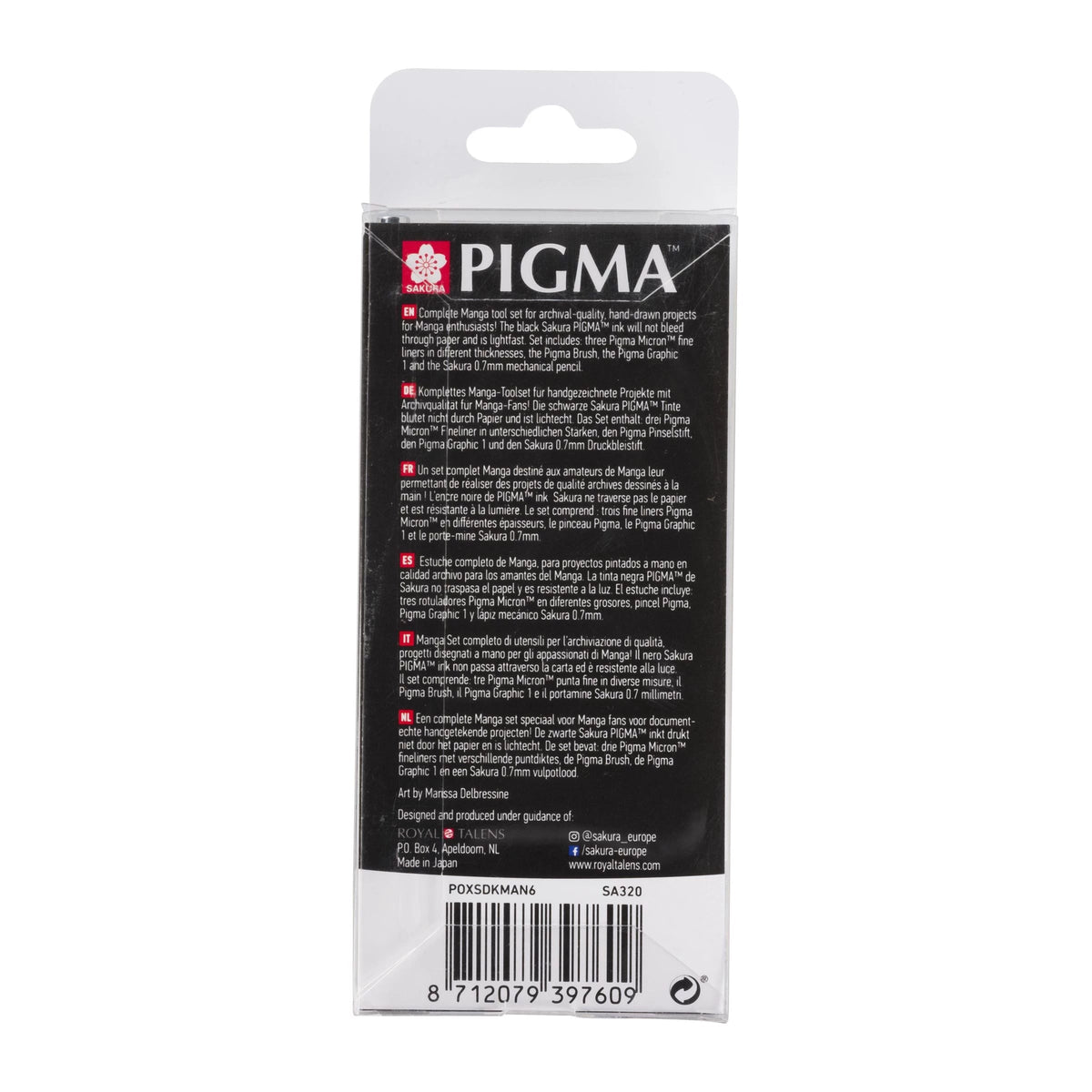 Set tehničkih olovaka Sakura Pigma Micron Manga - 6 kom