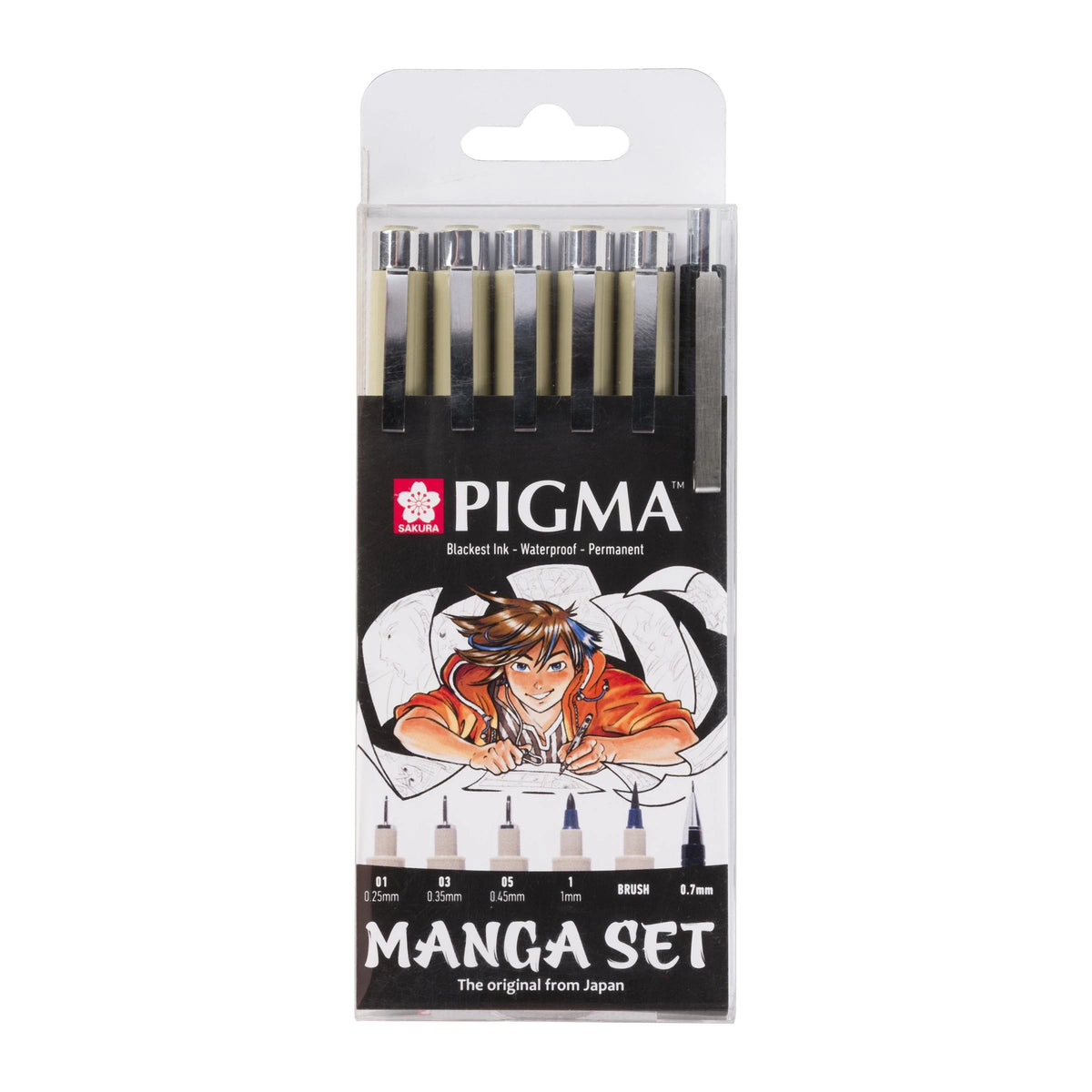 Set tehničkih olovaka Sakura Pigma Micron Manga - 6 kom