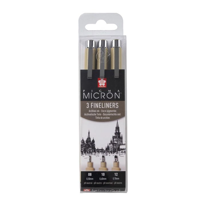Set tehničkih olovaka SAKURA PIGMA MICRON set BROAD 3 kom — slika 1