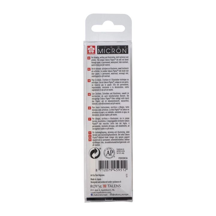 Set tehničkih olovaka SAKURA PIGMA MICRON set BROAD 3 kom — slika 3