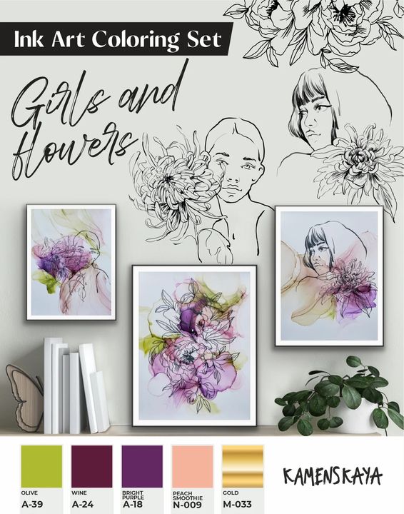 Set tinte KAMENSKAYA 'GIRLS AND FLOWERS' — slika 3