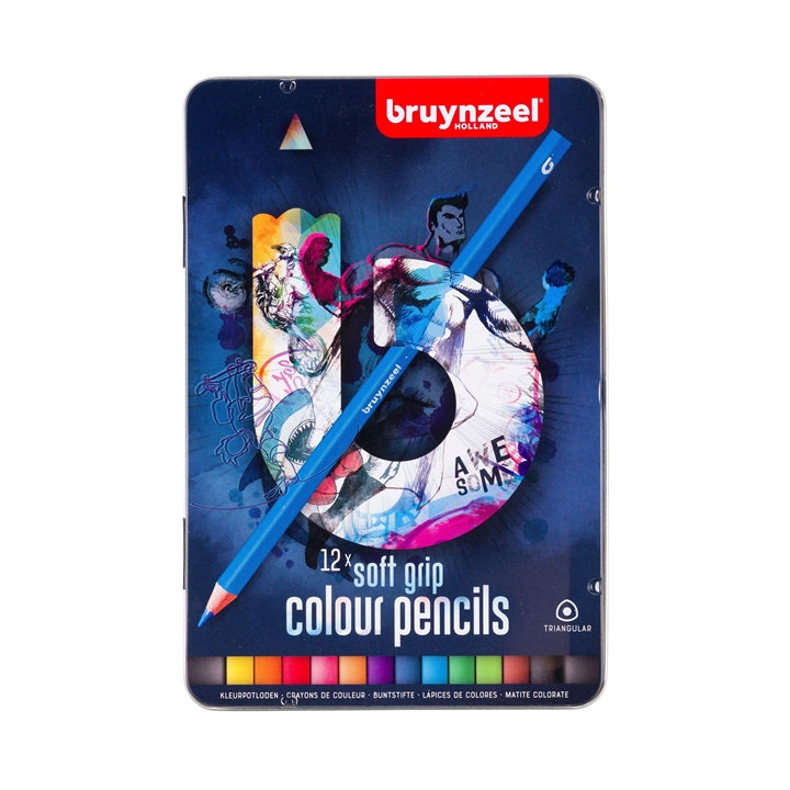 Set trokutnih bojica u metalnoj kutiji bruynzeel 12 kom - izaberi set — slika 2