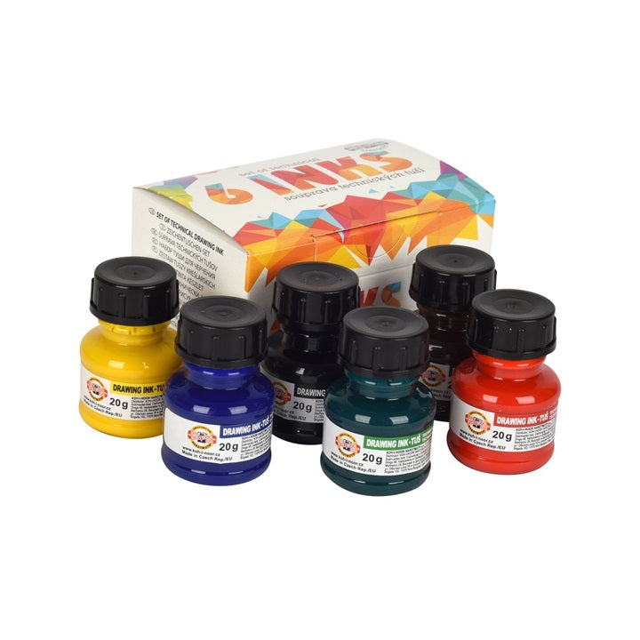 Set tuševa raznih boja KOH-I-NOOR / 6 djelni