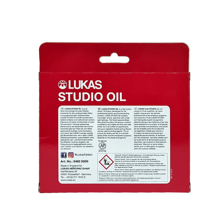 Pakovanje LUKAS Studio uljanih boja sa šest različitih nijansi od 20 ml.