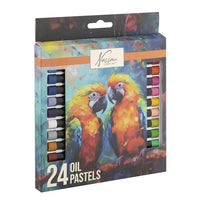 Set uljanih pastela Nassau sa 24 živopisne boje u originalnom pakovanju.