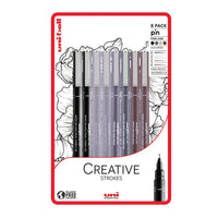Set UNI PIN fineliner markera Creative Strokes 8 kom — slika 1