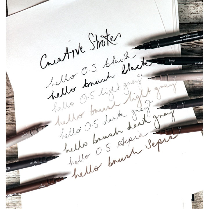 Set UNI PIN fineliner markera Creative Strokes 8 kom — slika 3