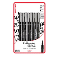 Set UNI PIN fineliner markera za kaligrafiju 8 kom — slika 1
