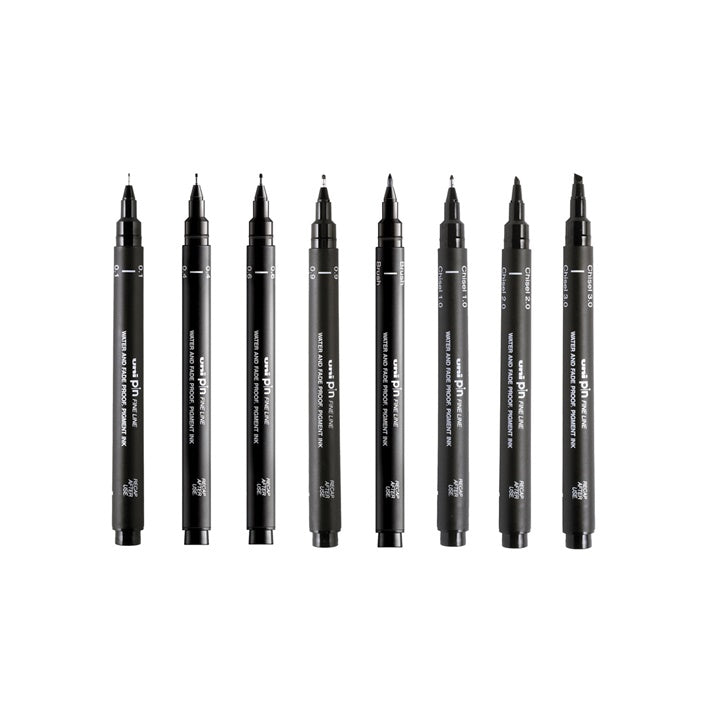Set UNI PIN fineliner markera za kaligrafiju 8 kom — slika 2