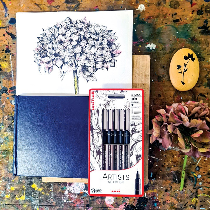 Set UNI PIN markera fineliner Artist Selection 5 kom — slika 4