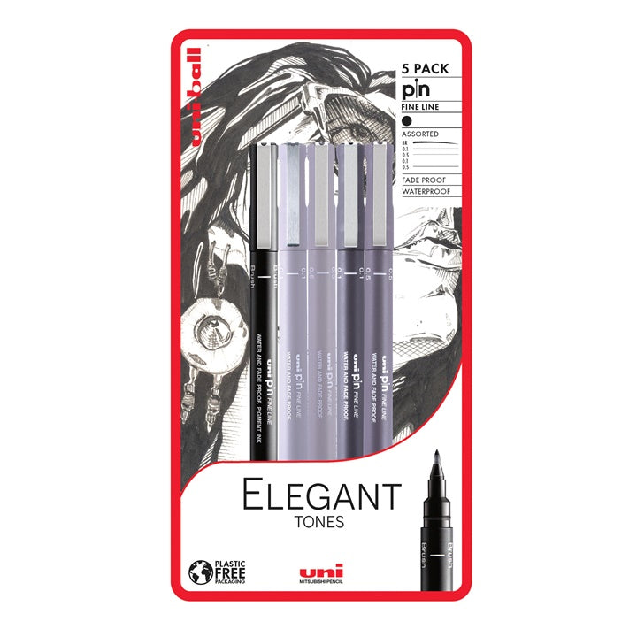Set UNI PIN markera fineliner Elegant Tones 5 kom — slika 1