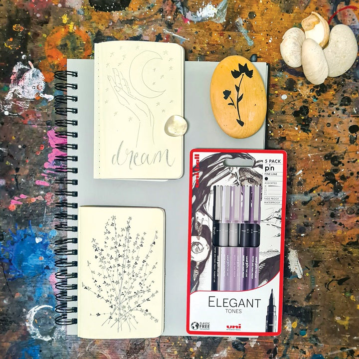 Set UNI PIN markera fineliner Elegant Tones 5 kom — slika 5
