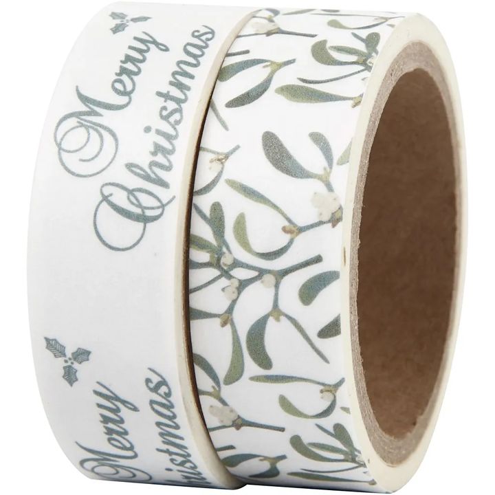 Set washi traka mistletoe and Merry Christmas — slika 1
