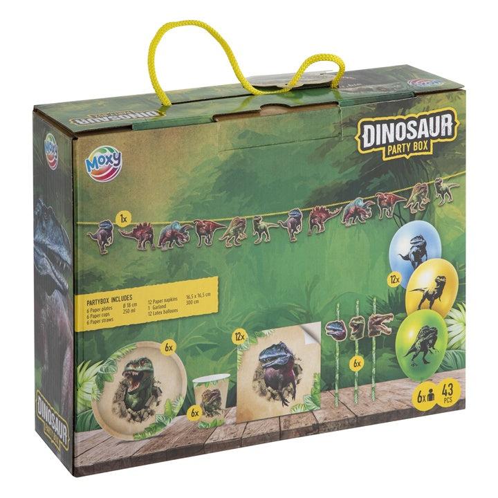 Dječiji set za zabavu Dinosaurus 43 kom, idealan za kreativne radionice i tematske rođendane.