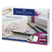 Faber-Castell set za hand lettering sa 12 komada flomastera i olovaka za kreativno pisanje i crtanje.