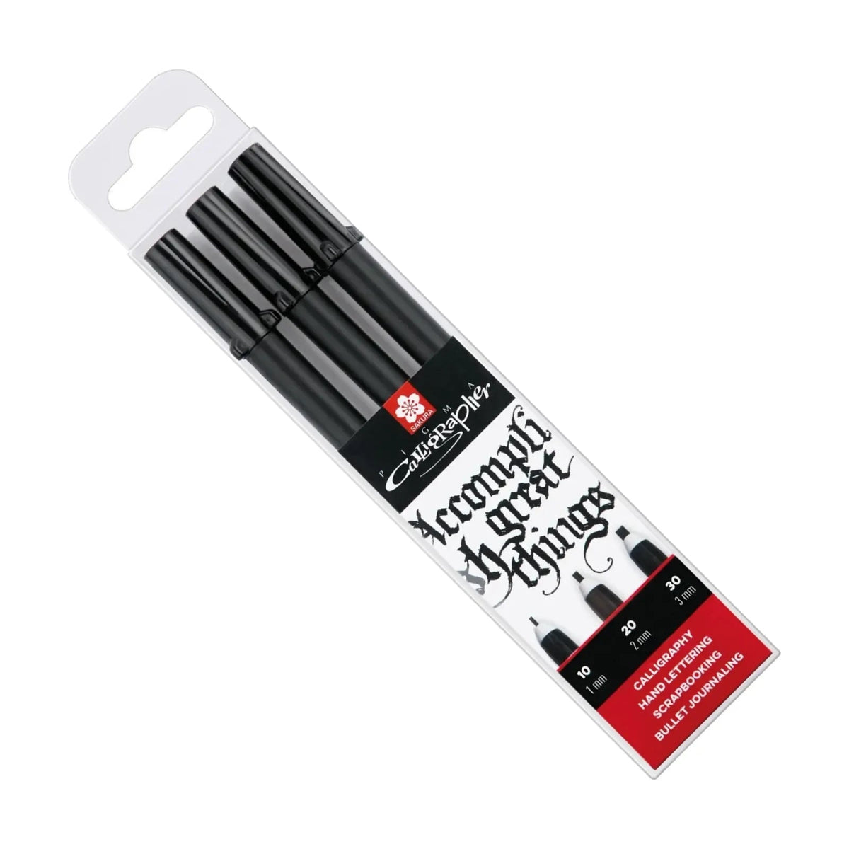 Set za kaligrafiju SAKURA Pigma 3 kom crna