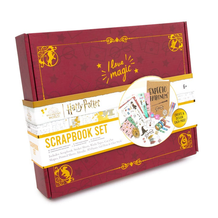 Harry Potter set za scrapbooking za djecu sa šarenim naljepnicama, papirom i ukrasima za kreativno stvaranje.