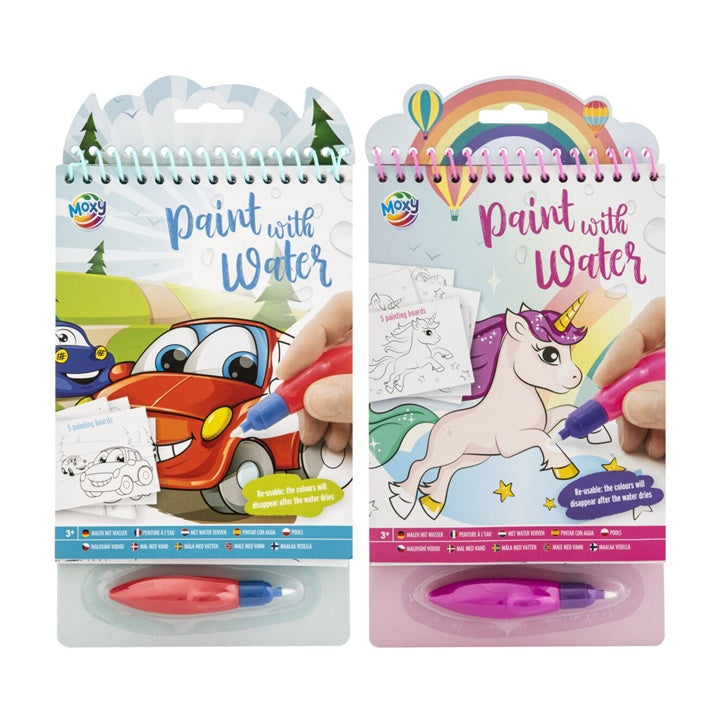 Set za slikanje vodom dimenzija 23x14cm sa pet listova za kreativno crtanje.