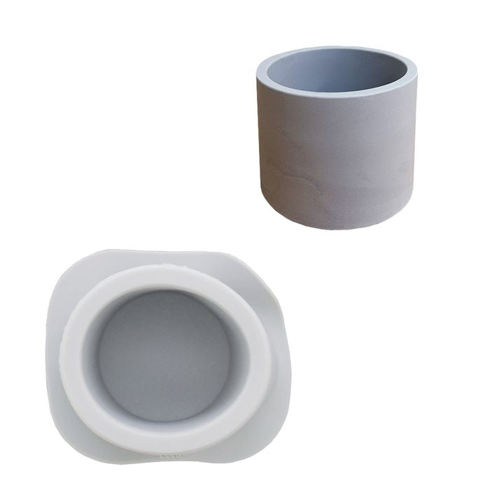 Silikonski kalup za odlivke dimenzija 10x6.8cm za izradu okrugle saksije od gipsa ili betona.