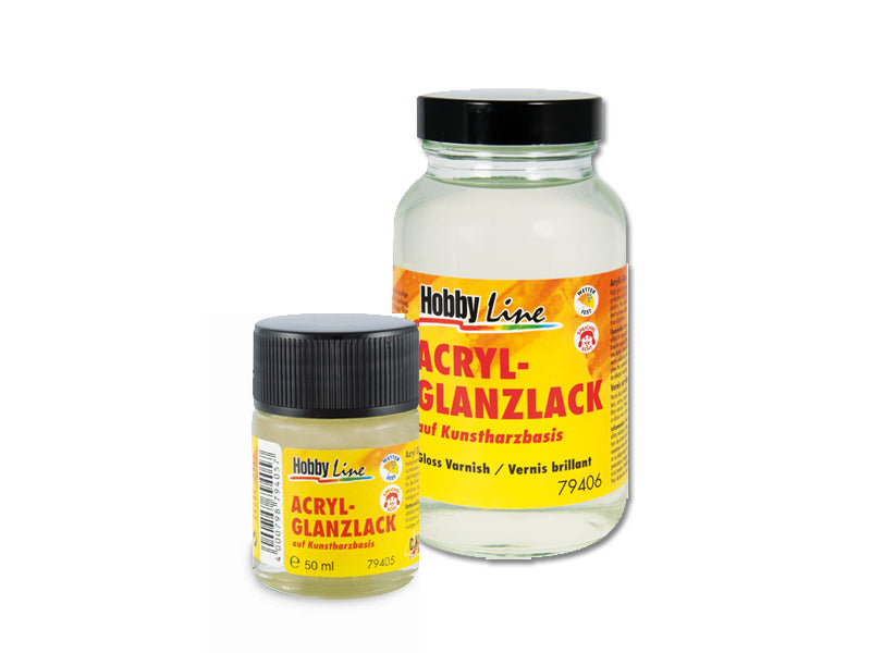 Sjajni akrilni lak 50 / 250 ml na bazi sintetičke smole Hobby art Line — slika 3