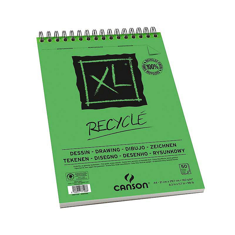 Skicen blok CANSON XL Recycle 160 g/m² A3 - 50 listova, spiralni povez