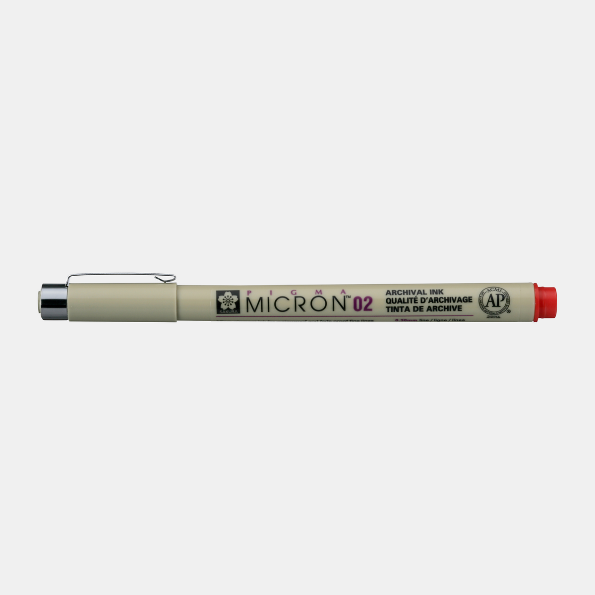 Flomaster za tehničko crtanje SAKURA Pigma Micron RED / izaberite debljinu – 02 0,30 mm