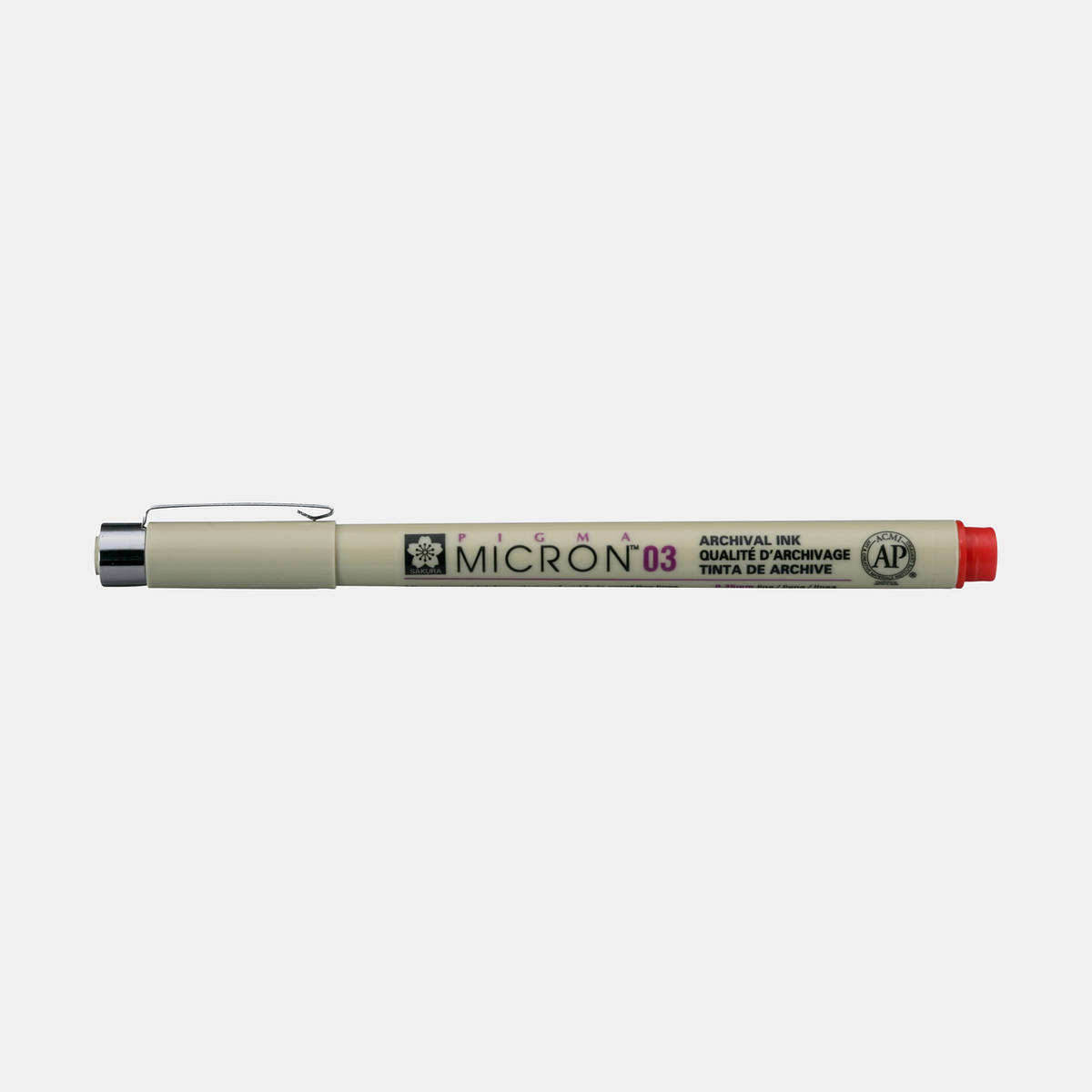 Flomaster za tehničko crtanje SAKURA Pigma Micron RED / izaberite debljinu – 03 0,35 mm
