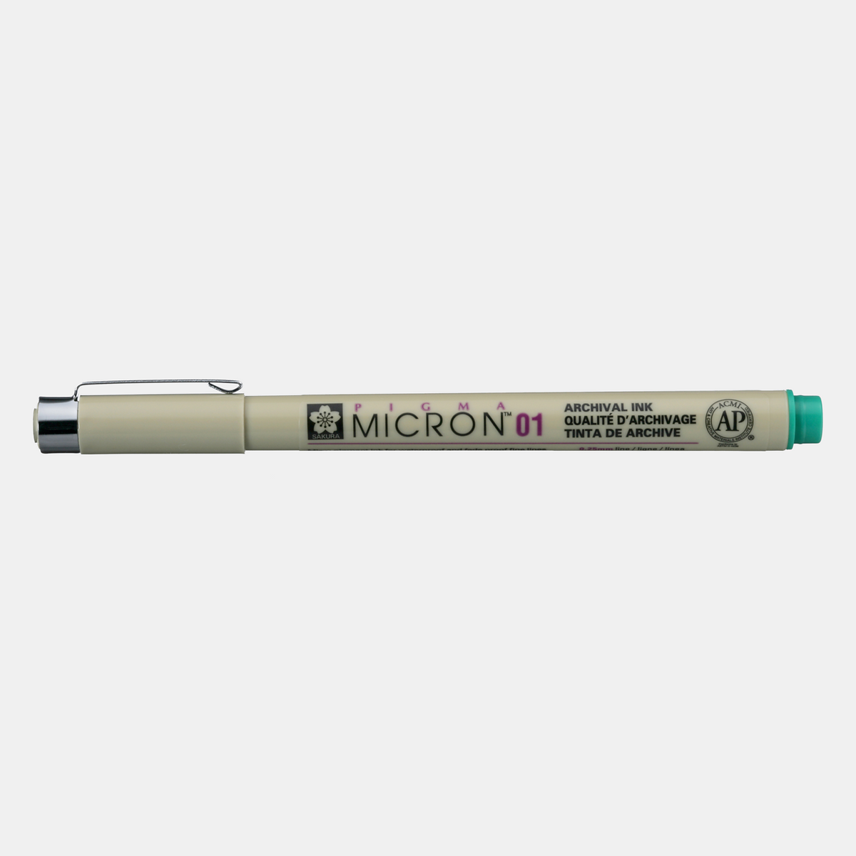 Flomaster za tehničko crtanje SAKURA Pigma Micron GREEN / izaberite debljinu – 01 0,25 mm