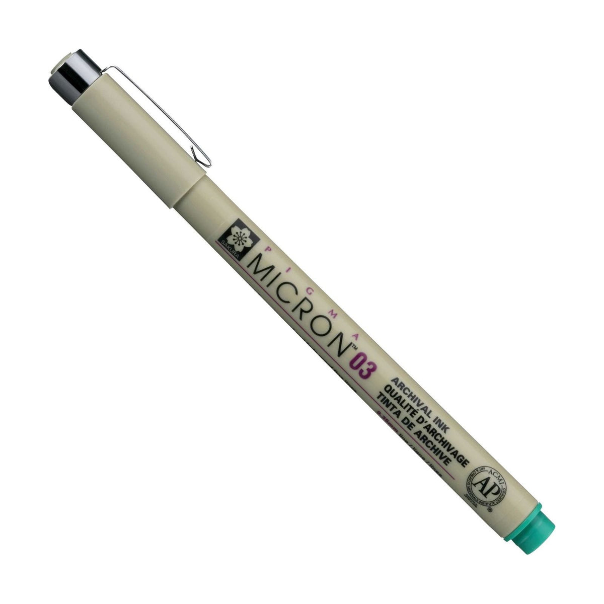 Flomaster za tehničko crtanje SAKURA Pigma Micron GREEN / izaberite debljinu – 03 0,35 mm