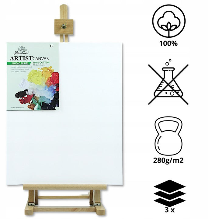 Slikarsko platno na okviru Phoenix 20 x 30 cm – set od 5 komada