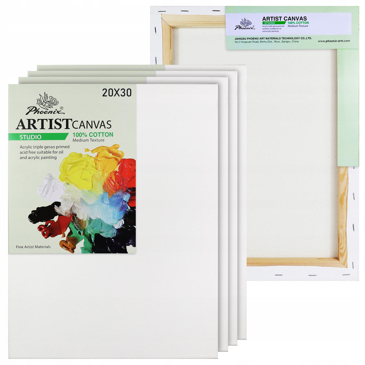 Slikarsko platno na okviru Phoenix 20 x 30 cm – set od 5 komada