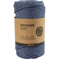 Makrame konac 4 mm x 55 m - izaberite boju – plava