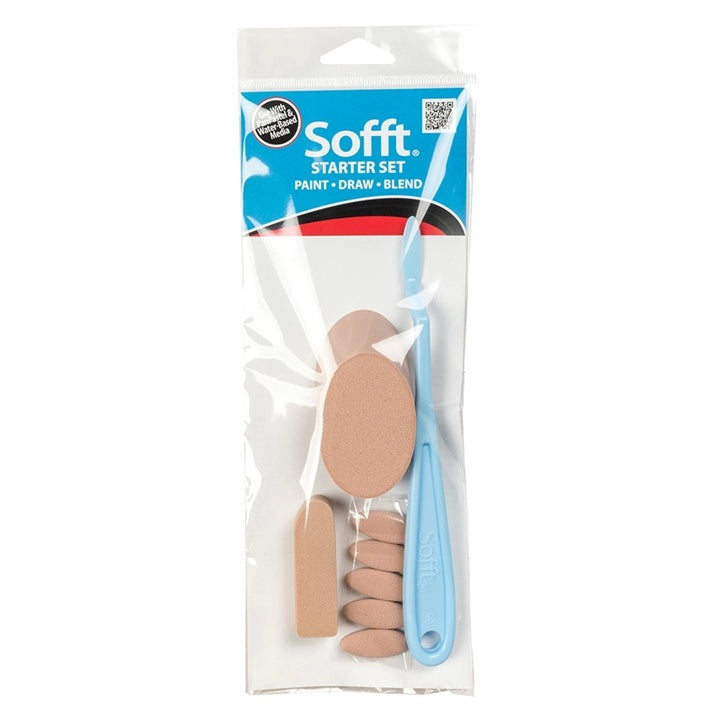 Sofft početni set sa različitim aplikatorima i spužvicama za nanošenje boja i pastela.