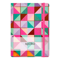 Spoko bilježnica A5 na linije sa šarenim mozaik uzorkom na koricama