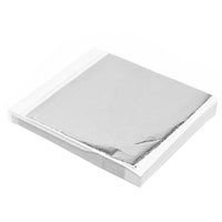 Srebrni metalik zlatni listići 14 x 13 cm 100 listova — slika 1