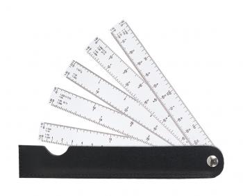 Strojarsko ravnalo lepezasto LENIAR - 15 cm