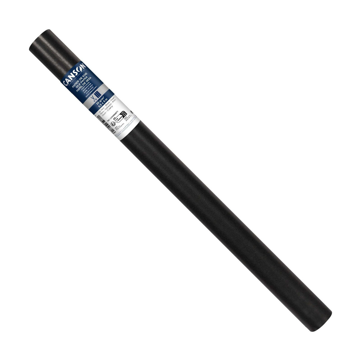Svileni papir CANSON u rolni - 50 x 500 cm, 20 g – Crna