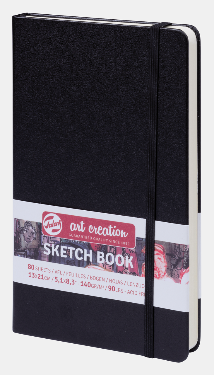 Blok za skiciranje ROYAL TALENS Art Creation Black 13 x 21 cm, 140 g, 90 listova, tvrdi povez