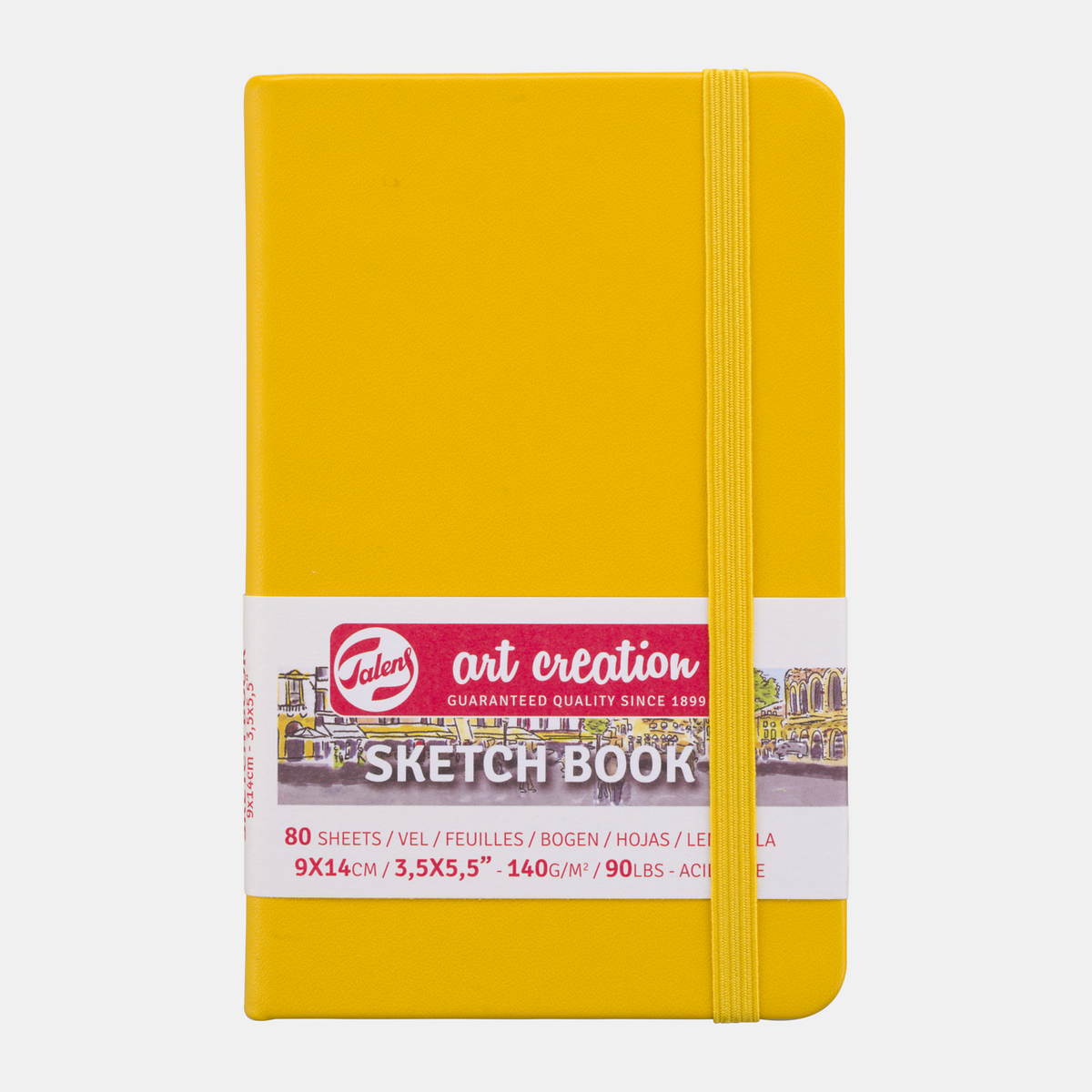 Blok za skiciranje Talens Art Creation Golden Yellow 9 x 14 cm, 140 g, 80 listova - tvrdi povez