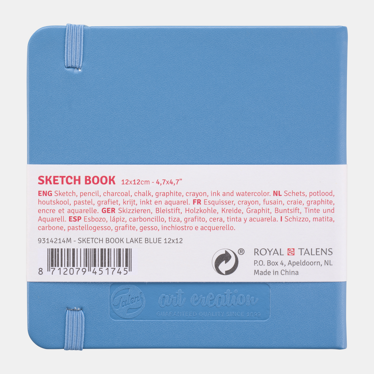 Blok za skiciranje Talens Art Creation Light Blue 12 x 12 cm, 140 g, 80 listova
