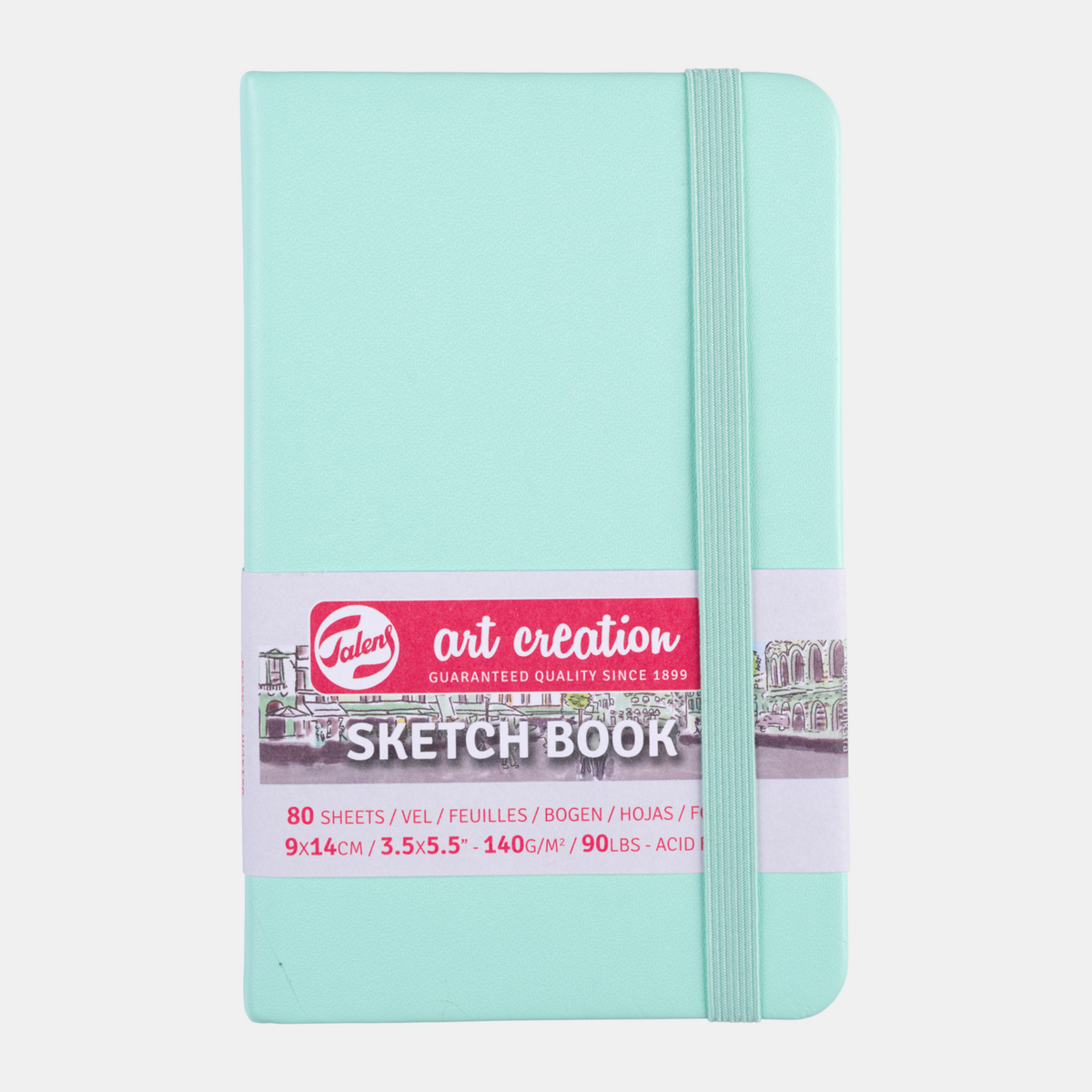 Blok za skiciranje Talens Art Creation Mint 9 x 14 cm, 140 g, 80 listova - tvrdi povez