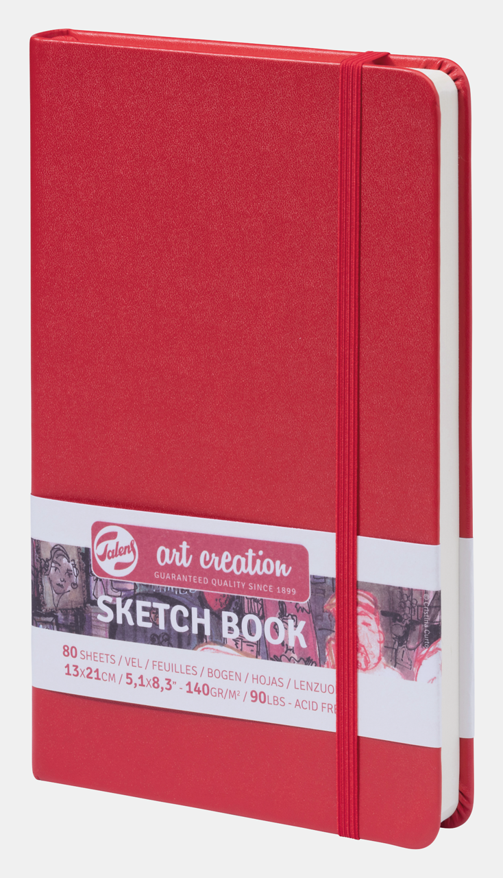 Blok za skiciranje Talens Art Creation Red 13 x 21 cm, 140 g, 80 listova, tvrdi povez