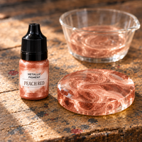 Tečni metalik pigment za smolu 5 ml – breskva crvena