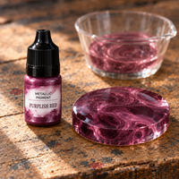 Tečni metalik pigment za smolu 5 ml – purpurno crvena