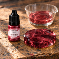 Tečni metalik pigment za smolu 5 ml – rubin crvena