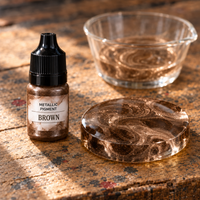 Tečni metalik pigment za smolu 5 ml – smeđa