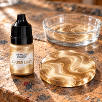 Tečni metalik pigment za smolu 5 ml – svijetlozlatna