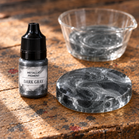 Tečni metalik pigment za smolu 5 ml – tamnosiva