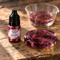 Tečni metalik pigment za smolu 5 ml – vinsko crvena