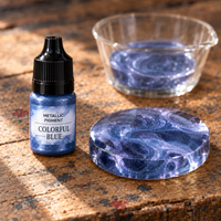 Tečni metalik pigment za smolu 5 ml – višebojna plava